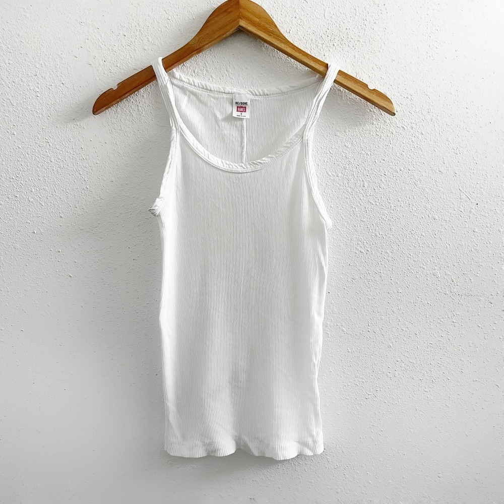 RE/DONE Hanes Ribbed Tank Size Small